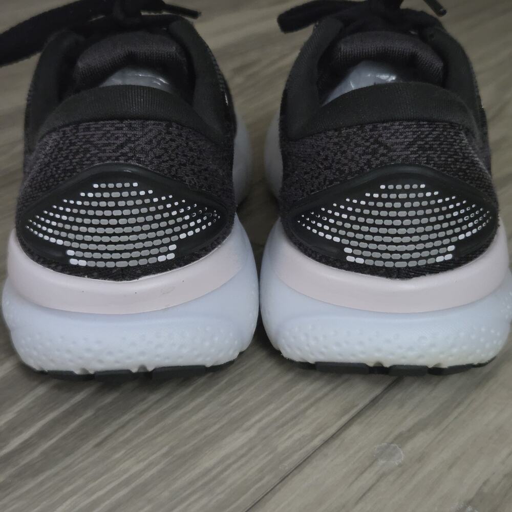 B0 Brooks Ghost 16 Shoes Womens 8B Black White Low Top Running Athletic Sneakers - Picture 6 of 16